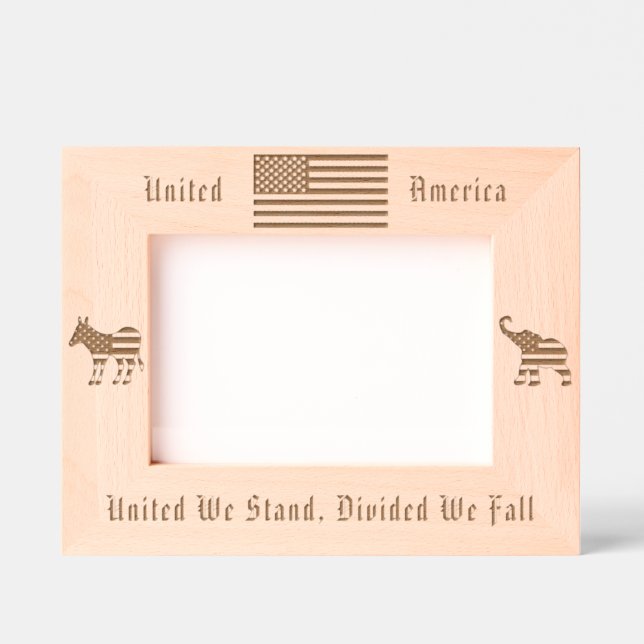 Marcos Grabados Bandera estadounidense, burro democrático y elefan (Anverso)