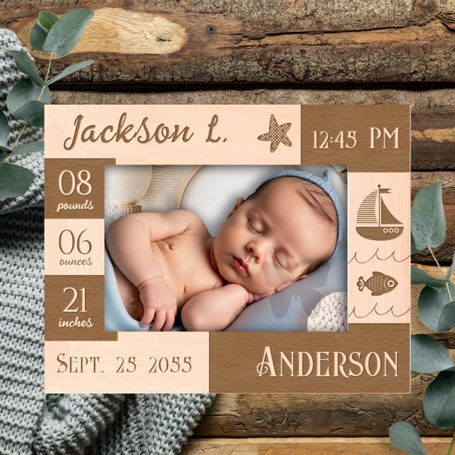 Marcos Grabados Bebé de la barca de vela marina (Subido por el creador)