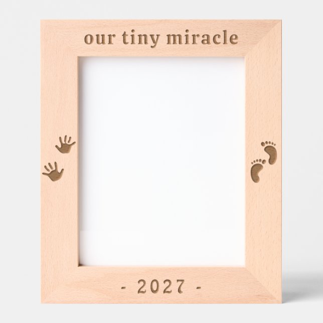 Marcos Grabados Bebé Ultrasonido Nuevo regalo de los padres (Anverso)