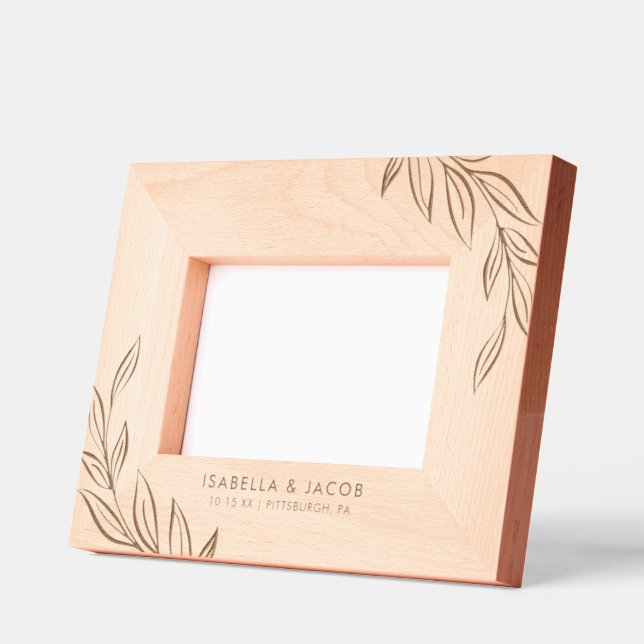 Marcos Grabados Boda Botánico Sencilamente Elegante (Izquierda)