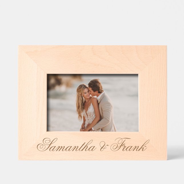 Marcos Grabados Boda de Caligrafía Clásica (Classic Calligraphy Wedding Engraved Frames)