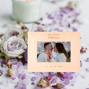 Marcos Grabados Boda de nombres de parejas simples y personalizado