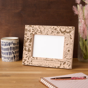 Marcos Grabados Boda floral romántica recién casada