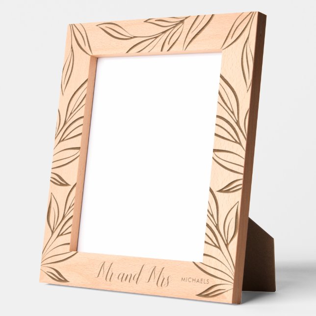 Marcos Grabados Boda Sr. y Sra. Botanical Personalized New (Izquierda)