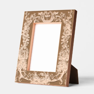 Marcos Grabados Borde barroco vintage del Rococo con corazones