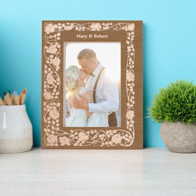 Marcos Grabados Borde de enredadera de rosa de estilo Art Nouveau  (Subido por el creador)