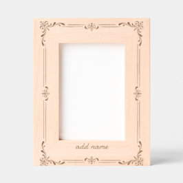 Marcos Grabados bordes florales con nombre personalizado