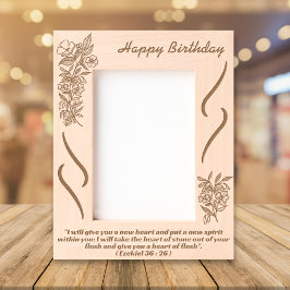 Marcos Grabados Bouquet floral botánico cumpleaños Sagrada Biblia 