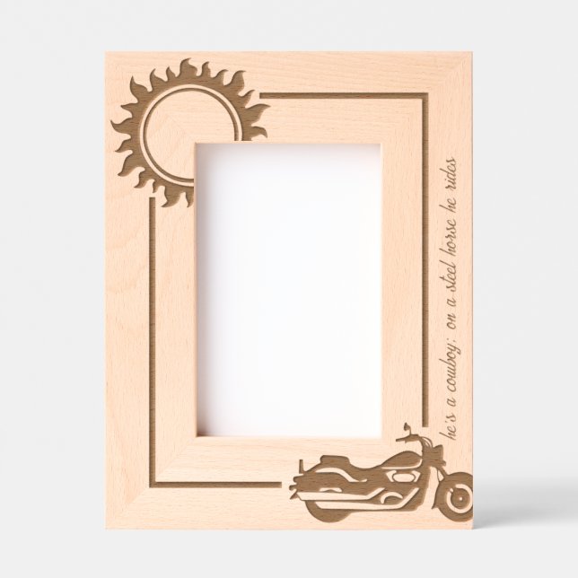 Marcos Grabados Caballo de acero para motocicleta 4x6P (Anverso)