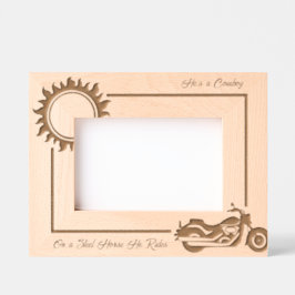 Marcos Grabados Caballo de acero para motociclistas 6x4L