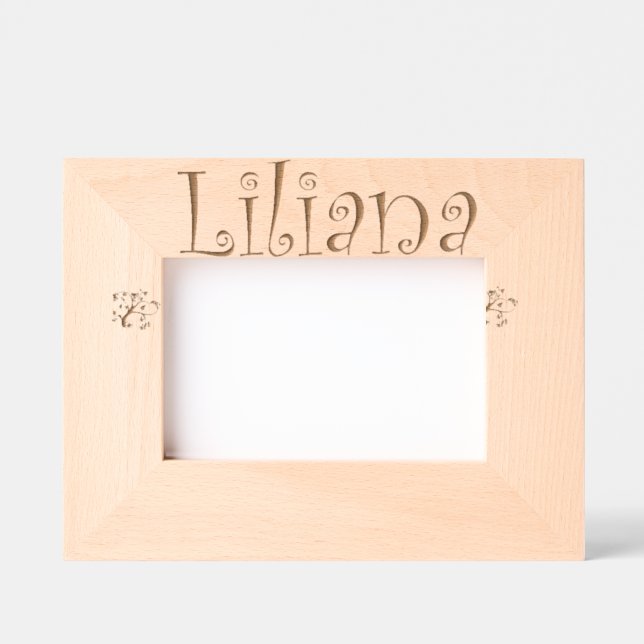 Marcos Grabados Cadre Photo à Poser "Lialana" – Cadeau nouveau né (Anverso)