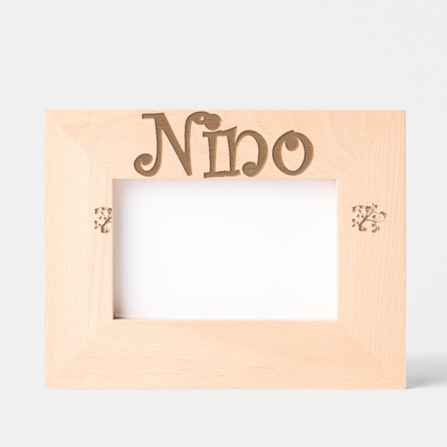Marcos Grabados Cadre Photo à Poser "Nino" – Cadeau nouveau né (Anverso)