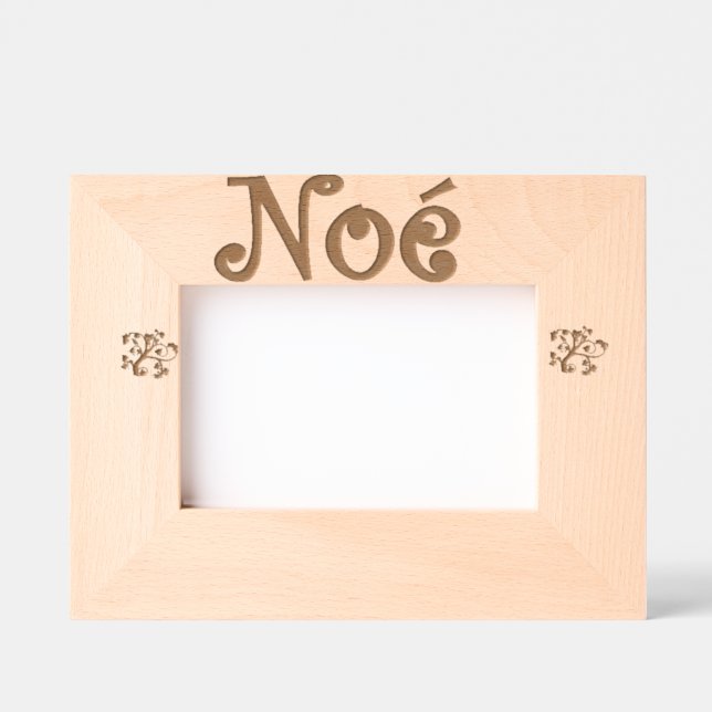 Marcos Grabados Cadre Photo à Poser "Noé" – Cadeau nouveau né (Anverso)