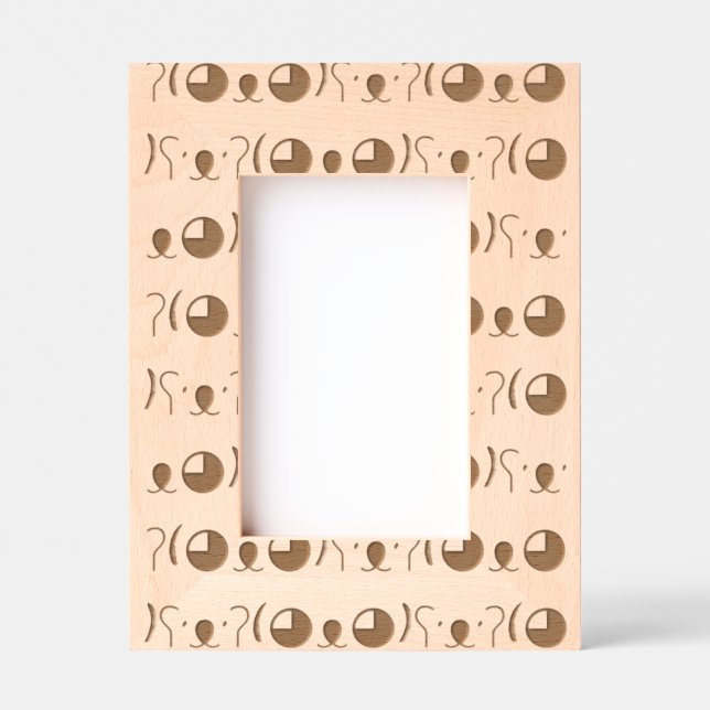 Marcos Grabados "Caras de emoticonos animales adorables" (Anverso)