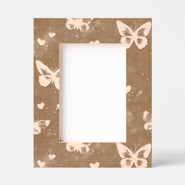 Marcos Grabados Chic Hearts & Butterflies (Anverso)