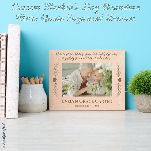 Marcos Grabados Cita fotográfica del Día de la Madre personalizado (Subido por el creador)