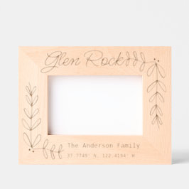 Marcos Grabados Ciudad personalizado y nombre de familia Nuevas co