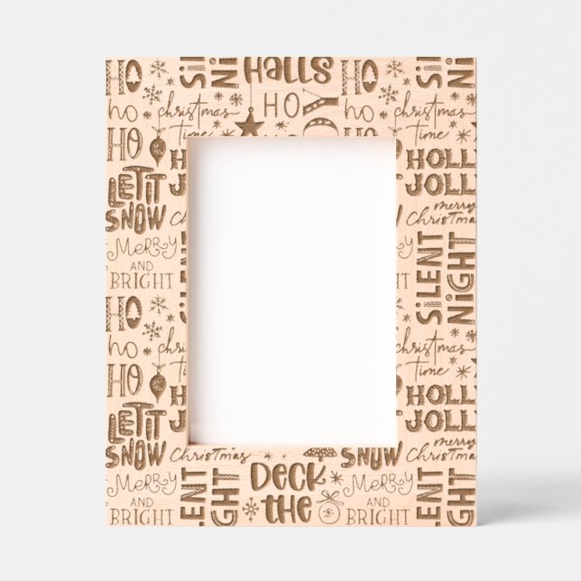 Marcos Grabados Collage de palabras y frases de navidades (Anverso)