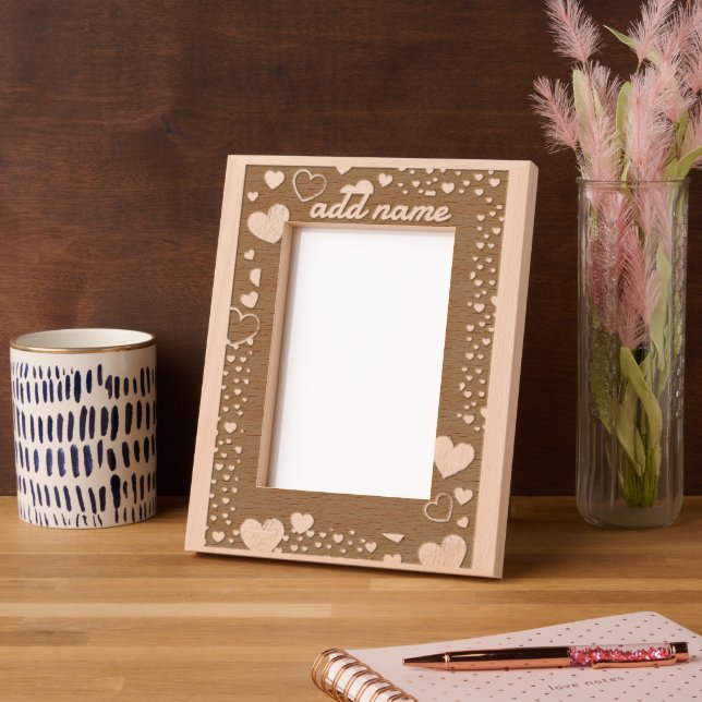 Marcos Grabados corazón de frontera romántica (Izquierda)