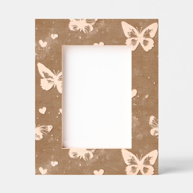Marcos Grabados Corazones Elegantes y Mariposas (Anverso)