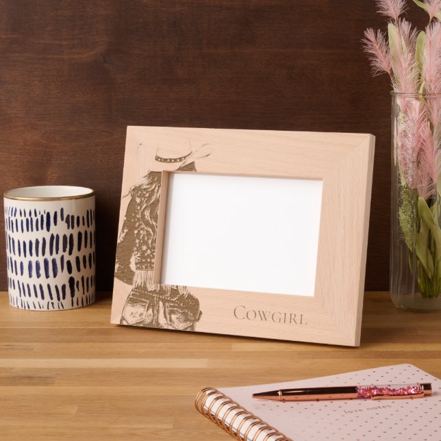 Marcos Grabados Cowgirl with Hat (Izquierda)