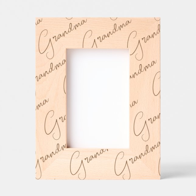 Marcos Grabados Custom Grandma Picture Frame, Portrait, Granny (Anverso)