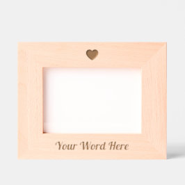 Marcos Grabados Custom Valentine's Day Heart Wood 