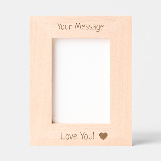 Marcos Grabados Custom Valentine's Day Personalized Wood (Anverso)