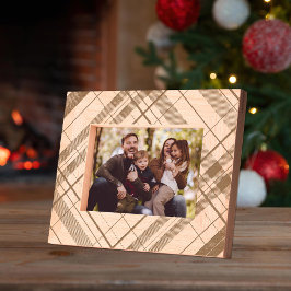 Marcos Grabados Diagonal Plaid