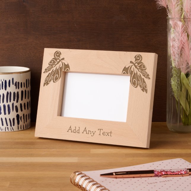 Marcos Grabados Diseño de mariposa personalizado (Izquierda)