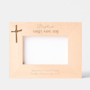 Marcos Grabados Elegante Cruz de Palma Personalizada Bautismo Reli