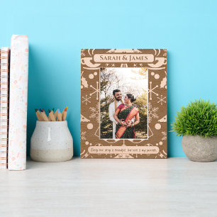 Marcos Grabados Elegante Monograma Familia Navidades de vacaciones