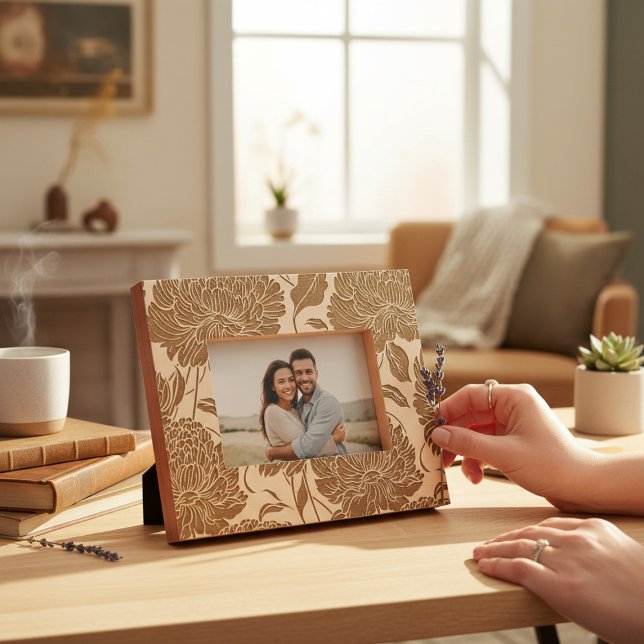 Marcos Grabados Elegante Patrón de Flor Botánica Floral (Subido por el creador)