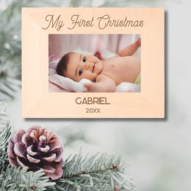 Marcos Grabados Elegante simple mi primera Navidad (Subido por el creador)