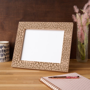 Marcos Grabados Elegante y elegante leopardo de la piel de animal