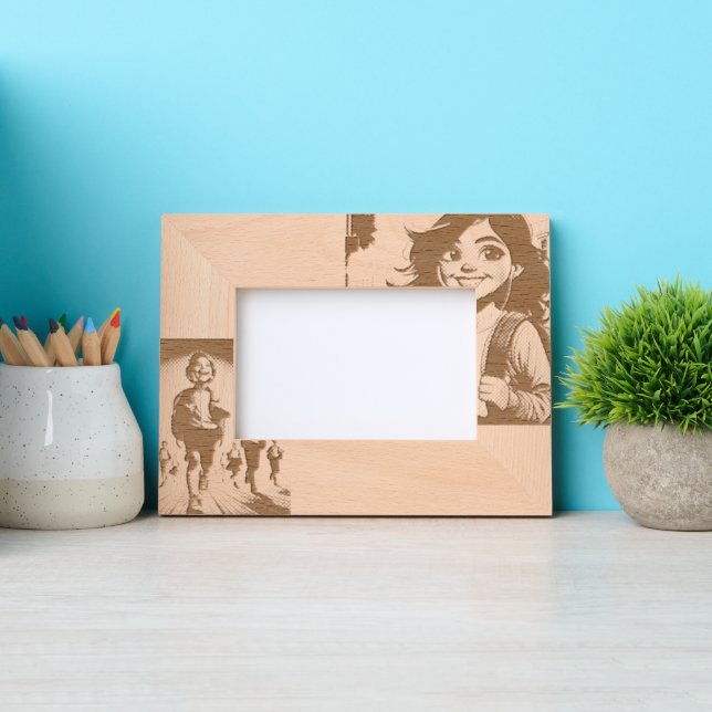 Marcos Grabados Encantadora colegiala y niño - Aula caprichosa (Anverso)