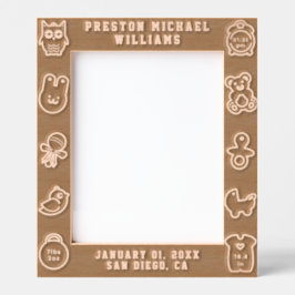 Marcos Grabados Engraved Baby Birth Stats Personal Picture Frame