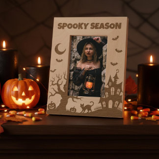 Marcos Grabados Escena de Halloween de la Temporada Espeluznante