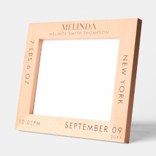 Marcos Grabados Estadísticas de nacimiento personalizadas Foto de 