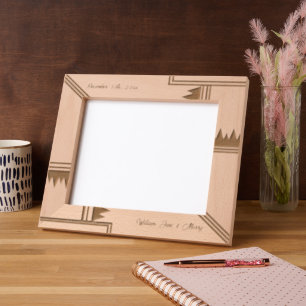 Marcos Grabados Estilo Geométrico Nombre Personalizado Láser de Ma