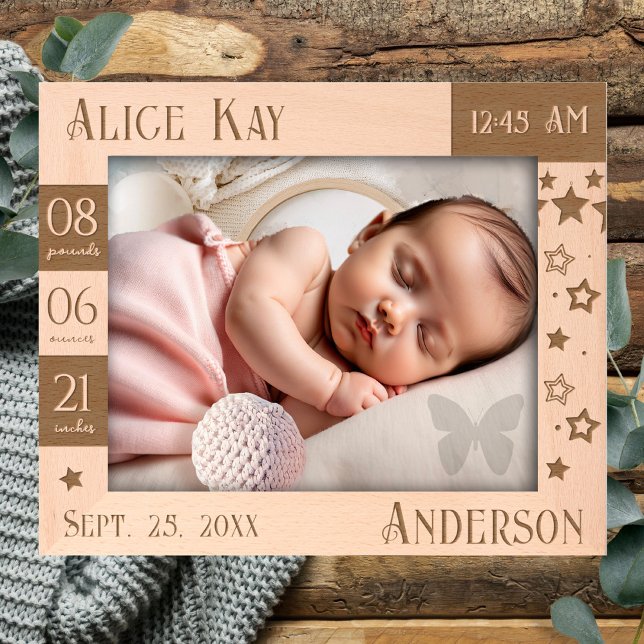 Marcos Grabados Estrellas estadísticas del bebé (Subido por el creador)