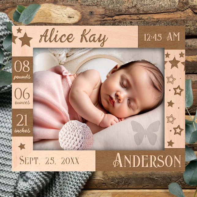 Marcos Grabados Estrellas y guión de estadística para bebés (Subido por el creador)