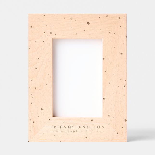 Marcos Grabados Estrellas y puntos divertidos simples personalizad (Anverso)