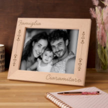 Famiglia Personalized Wooden Frame - Family Name