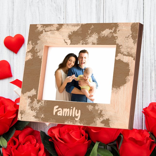 Marcos Grabados Familia de acuarela simple Valentines regalo de ma (Subido por el creador)