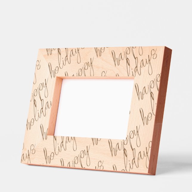 Marcos Grabados Felices Fiestas Tipografía De Madera Etching Alegr (Izquierda)