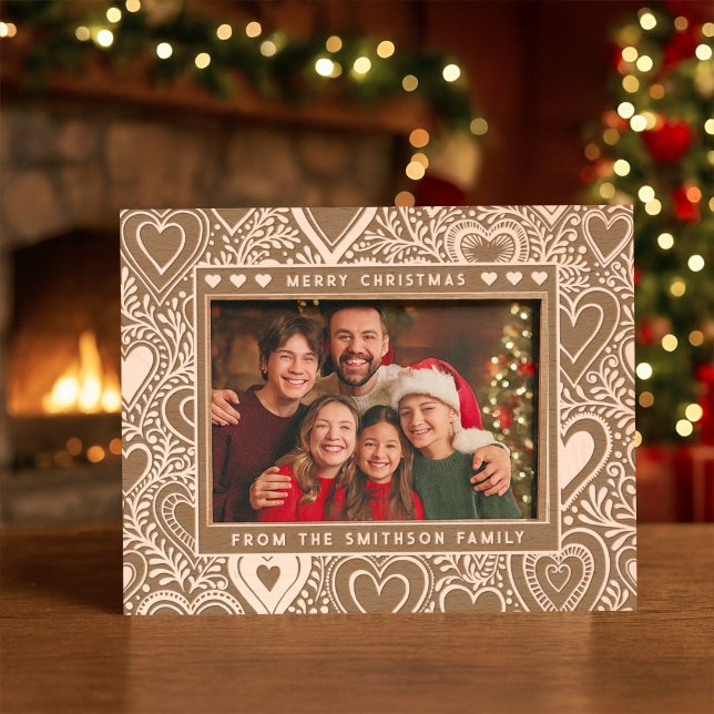 Marcos Grabados Feliz Navidad Corazón y Familia Foliage (Subido por el creador)