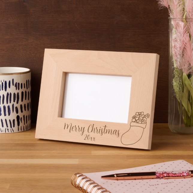 Marcos Grabados Feliz Navidad de fiesta con el año (Izquierda)