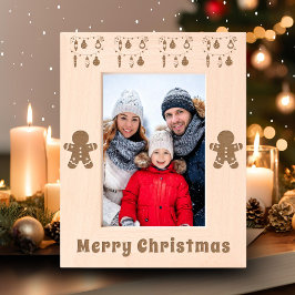 Marcos Grabados Feliz Navidad Gingerbread Man Decour Photo