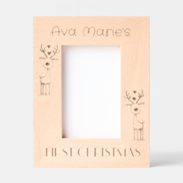 Marcos Grabados First Christmas, Personalized  4 x 6" Portrait 